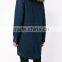 OEM oversize dark blue mens denim parka winter long fur coat with hood