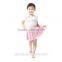 hot sell new kids summer pink white girls clothing sets