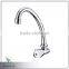 Polished chrome goose neck single handle single cold saving water kitchen faucet 1013