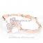 Fashion Jewelry Good Luck Clover Crystal Love Charm Bracelets Bangles for Women