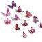 12Pcs 3D Butterfly Wall Sticker Fridge Magnet Home Decor Art Applique