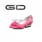GD silk upper material metal decoration bright color women sexy fashion shoes