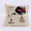 PLUS Cotton Linen Square Throw Pillow Case Decorative Cushion Cover Pillowcase for Sofa Feathers 18 "X18 "