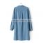 2015 fashion high quality New Women Denim Dress Plus Size Washed Loose long Sleeve Jeans Dresses For Ladies                        
                                                Quality Choice