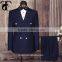 2016 Fashion design Double Breasted two buttons bespoke suit for men