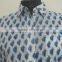 Designer Women Cotton Shirt Indian Hand Block printed Ladies Kurtis Casual Wear Summer Top Office Shirt Women Designer Kurtis