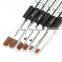 6pcs/set Pro Steel Handle Gel Nail Brush Sel