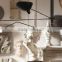 Ceiling Lamp 6 Arm in Black Modern Dining Room Decorative Ceiling Chandelier Lights