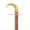 Designer golden fish handle walking stick/Brown rose wood walking stick/ wk1133