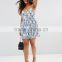 2016 China Wholesale Summer Latest Front Tye Dye Women Plus Size Beach Dress