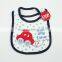 Manufacture polyester material silicone baby bibs cute design custom printed baby bibs