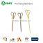 High Quality all size short heart shaped bamboo skewers