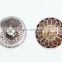 18mm Round Enamel Metal With Rhinestone Flower Blossom Interchangeable Snap Charm For Snap Button Jewelry