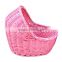 Cute Pink wicker crib gift basket wicker baby pram shaped gift baskets Wicker Baby Buggy Basket                        
                                                Quality Choice