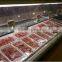 Deli case/supermarket refrigerator showcase/curved glass serve over cooler