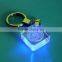 Souvenir Use and Crystal Material crystal led keychain with custom logo for giveaway