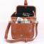 Factory price brown leather Camera Bag with strap in Dongguan