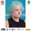Disposable non woven hair nets colorful, crimps cap, bouffant cap