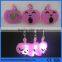 flash light LED silicone custom production keychain