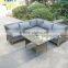sectional rattan corner sofa furniture, plastic rattan wicker corner sofa garden furniture