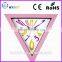 Plastic modern home garden wall mounted triangle clock