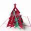 Christmas Tree Handmade card 3D pop up Red & Green Creative Kirigami & Origami Christmas Card                        
                                                Quality Choice