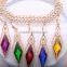 >>>2016 New Design Colorful Stone Necklace Fashion Women Girls Gold Plated Chain Collar Big Crystal Necklace