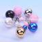 Wholesale fashion candy color jewelry big pearl earrings new arrival double pearl pendientes women's trendy stud earrings