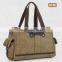 Waxed Canvas Duffel Bag Canvas Tote Bag With Leather Handle