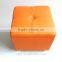 TDST-02-3 QVB JIANDE TONGDA ORANGE COLOR WOODEN FOOT WOOD FRAME PU SEAT HOME PU BENCH STORAGE BENCH SOFA