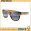 Most Fashion Handmade Wooden Bamboo Sunglases With Blue Lens For Men Wood Veneer Sunglasses With Acetate Temples Stock