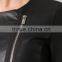 womens leather coat - black