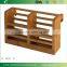 BH005/Compartment Bamboo Flatware Dish Rack Holder Accessory with Metal Clips