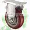 Brown Polyurethane Medium Duty Adjustable Locking Hardware Caster Wheel