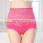 Sexy lace high-waisted belly underwear, buttock carried bamboo fiber big yards panties