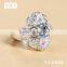 Jingli Jewelry Butterfly Shaped Silver Ring With Blue Stone (YJ-404)