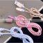 Nylon Woven USB Cable for V8 Usb Cable Pigtail for Samsung Andriod Phone Cable