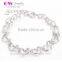 European Style Wholesale Custom Pure 925 Sterling Silver Heart Bracelets