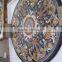 Black Pietra Dura Marble Inlay Dining Table Top, Marble Inlay Table Tops