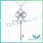 925 Sterling Silver Key Style Necklace Moissantie Diamond Pendants Charms Jewelry