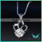 New Style Fashion 925 Sterling Sliver Necklace Flower White Moissantie Diamond Pendants