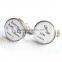 Wedding gift cufflinks, initials monogrammed glass round personalized cufflinks