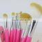 Synthetic material handle soft makeup brushes accept customized