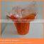 Decorative pot covers/bopp pearlized film pot cover with mesh/garden flower pot