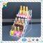 2015 Custom High Clear Acrylic Nail Polish Holder Simple Design 5 Stairs Acrylic Nail Polish Display Acrylic Nailpolish Stand