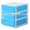 3 layer new plastic printed drawer storage cabintes