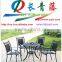 Patio furniture outdoor dining sets cast aluminum table and chairs in alu and PE/rattan wicker