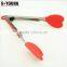 14063 New Heart shape Kitchen and Barbecue Grill Tongs Silicone BBQ Cooking Stainless Steel Locking Food Tong Salad Tongs