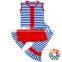 Wholesale Pink Stripe Baby Girl Ruffle Outfits Newborn Clothing Sets 100% Cotton Childrens Boutique Clothing