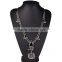 Vintage Ethnic Long Chain Silver Sweater Necklace Jewelry ,big Brand Jewelry